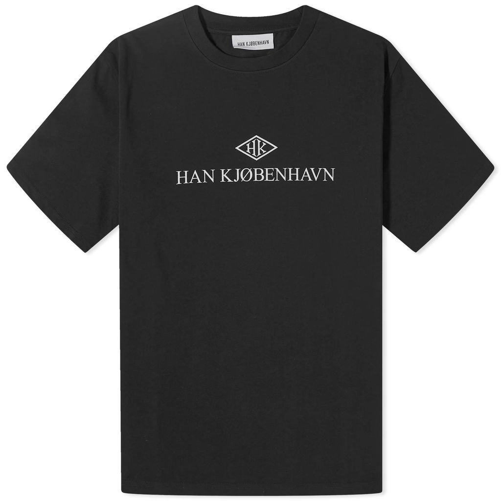 Men's HK Logo Boxy T-Shirt Black
