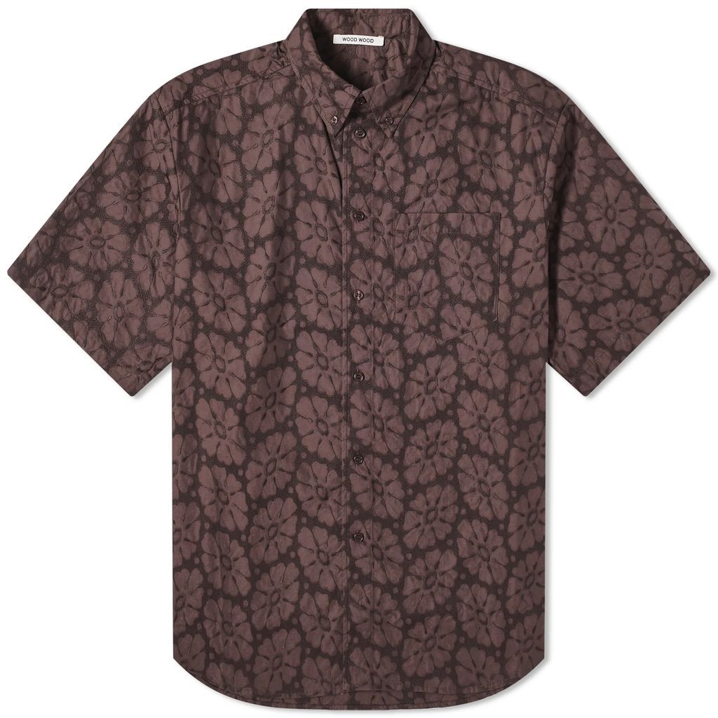 Men's Aaron Embroidered Pocket Shirt Brown Chocolate