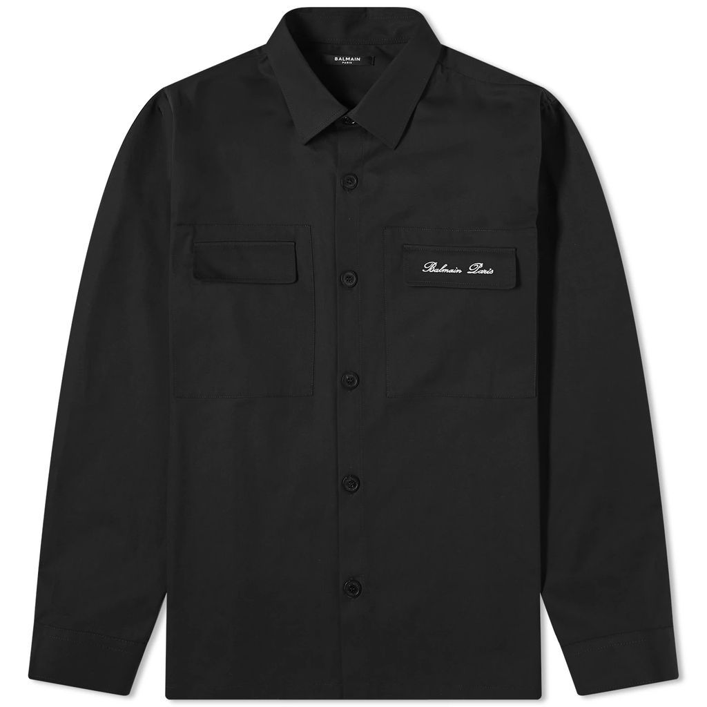 Men's Signature Cotton Overshirt Black