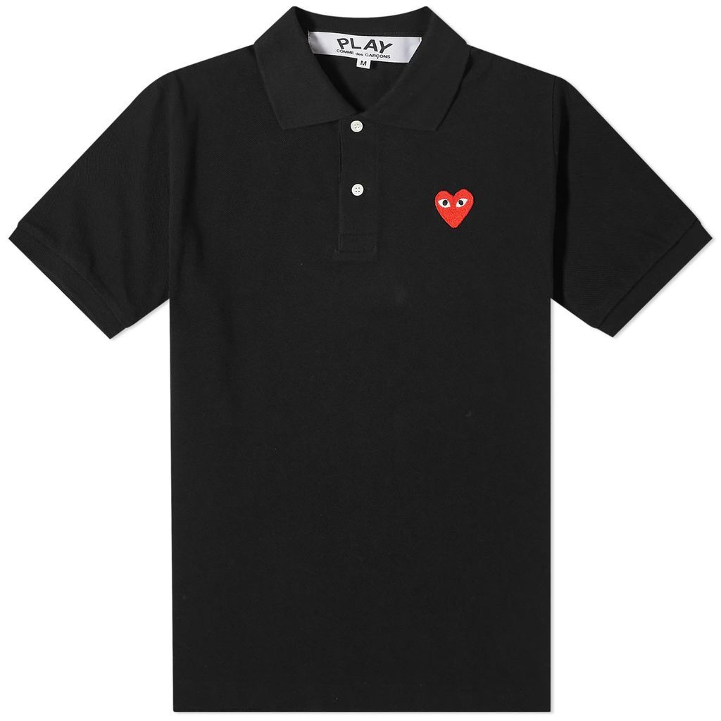 Men's Red Heart Polo Black/Red