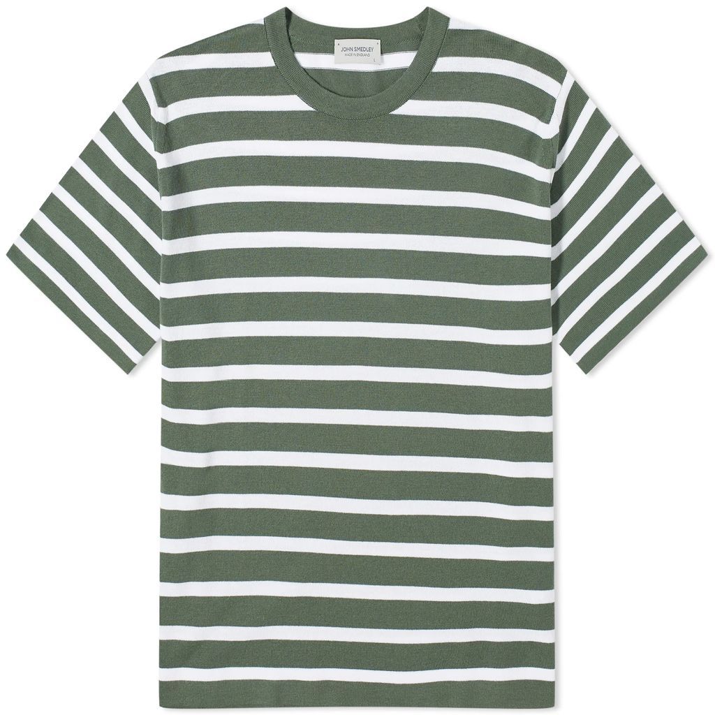 Men's Allan Stripe T-Shirt Palm/White