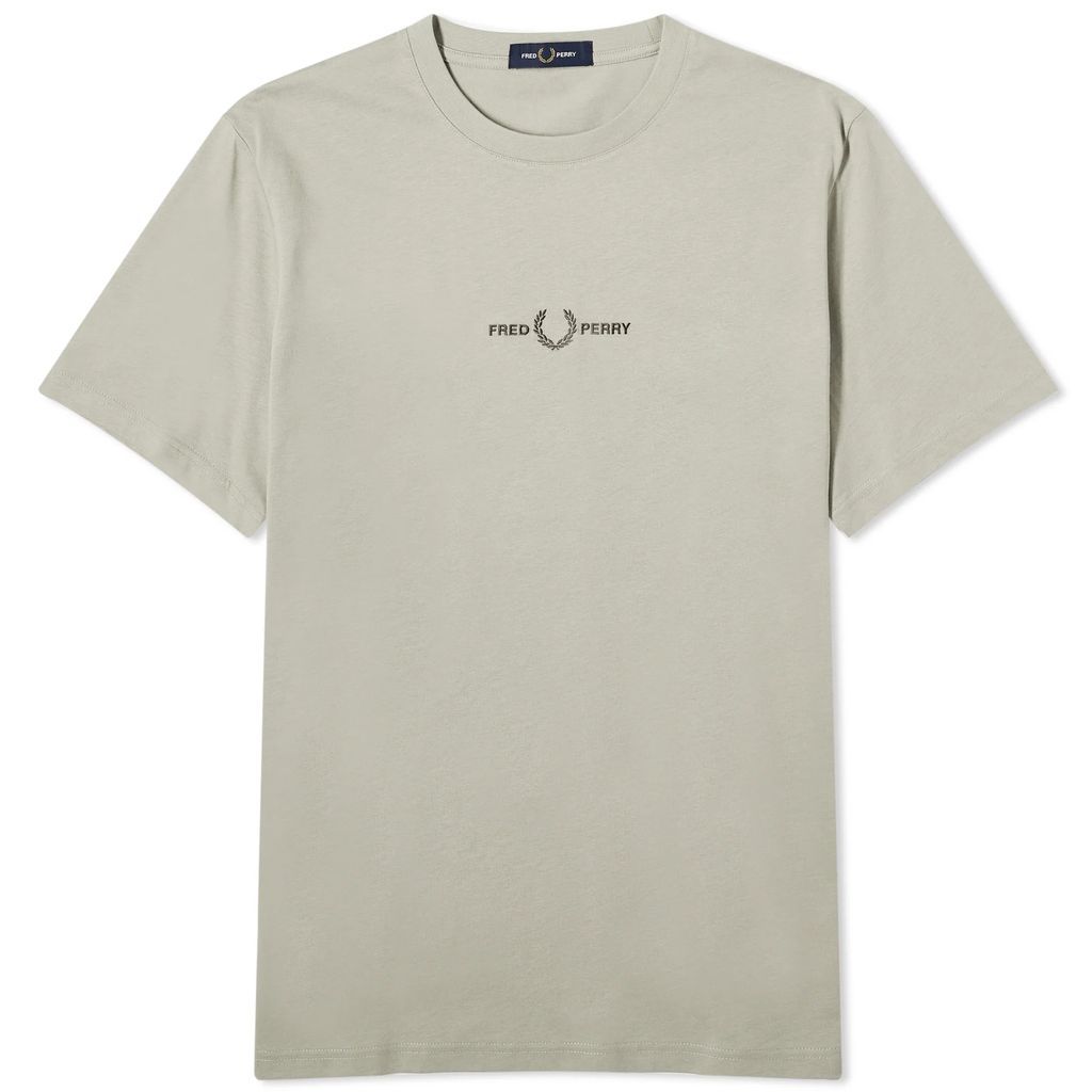 Men's Embroidered T-Shirt Warm Grey