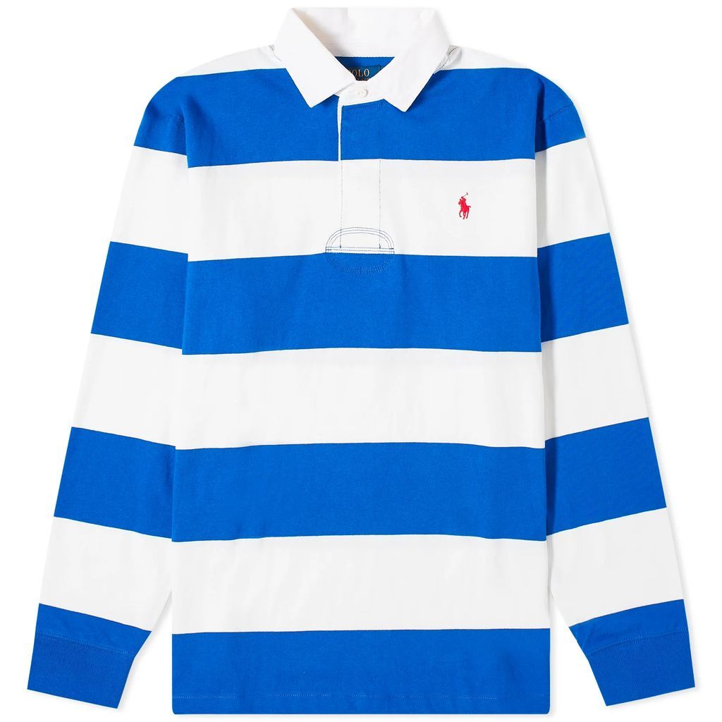 Men's Stripe Rugby Shirt Cruise Royal/White