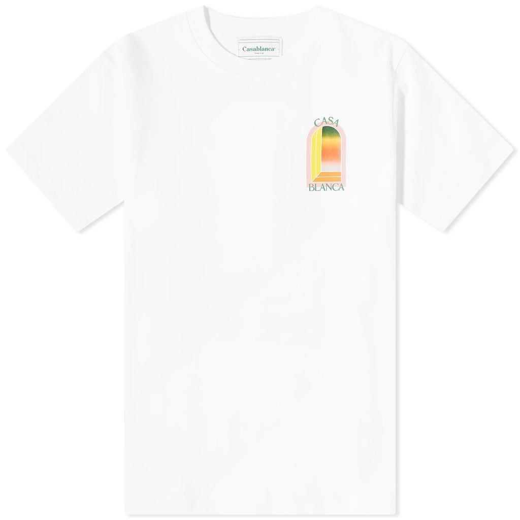 Men's Gradient Arch Logo T-Shirt White