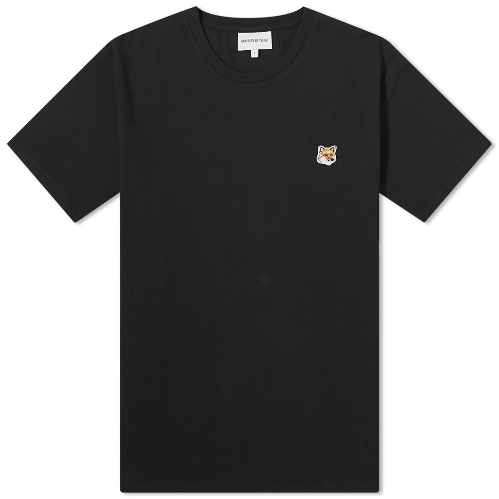 Maison Kitsune Fox Head Patch Regular T-Shirt Black