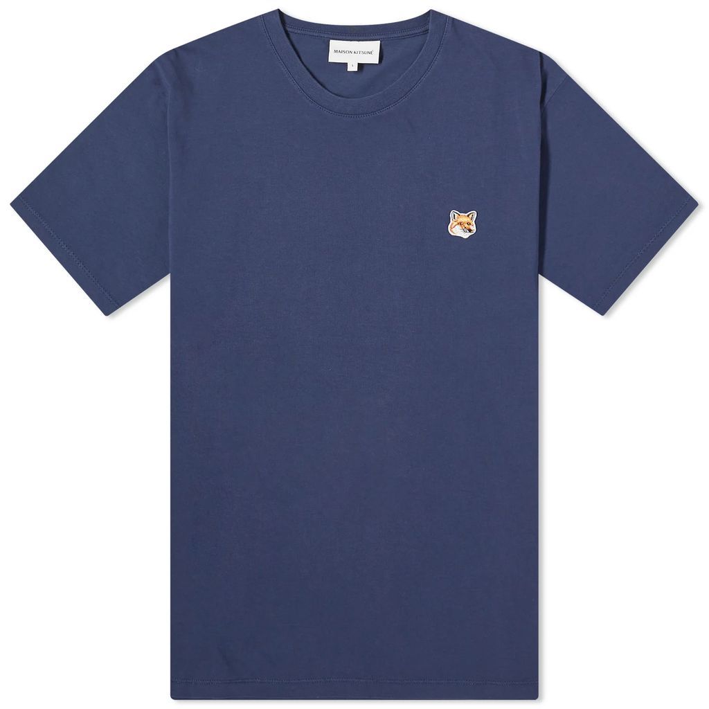 Maison Kitsune Fox Head Patch Regular T-Shirt Ink Blue