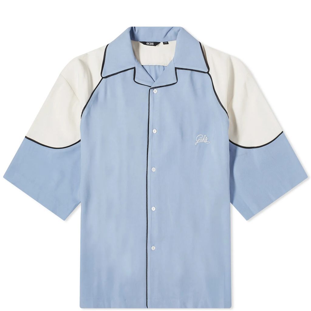 Men's Comma Short Sleeve Vacation Shirt Baby Blue