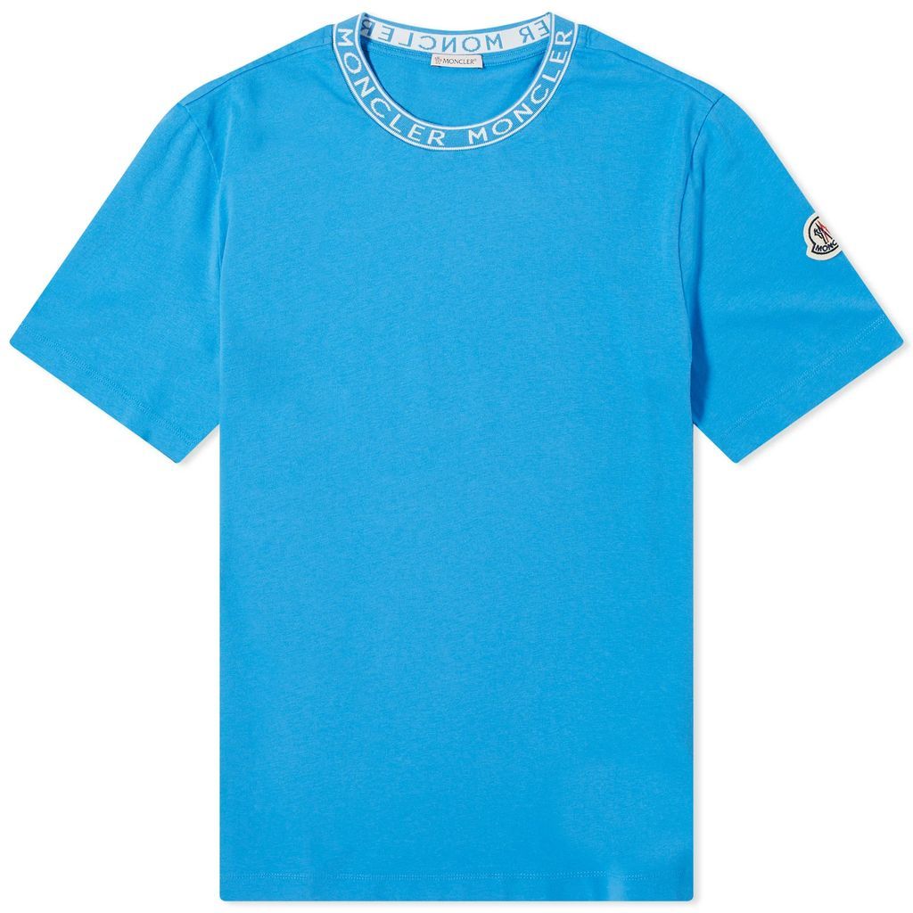 Men's Collar Logo T-Shirt Blue