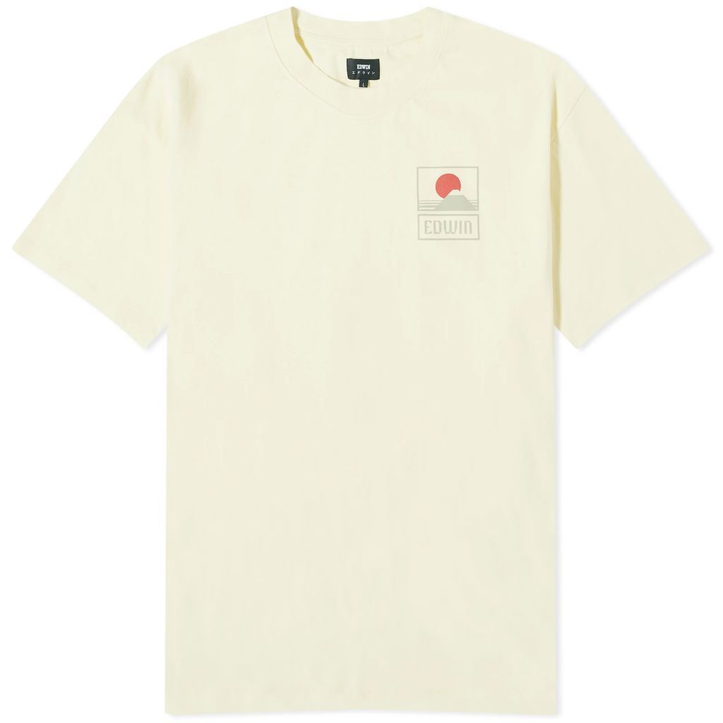 Men's Sunset On Mt Fuji T-Shirt Tender Yellow