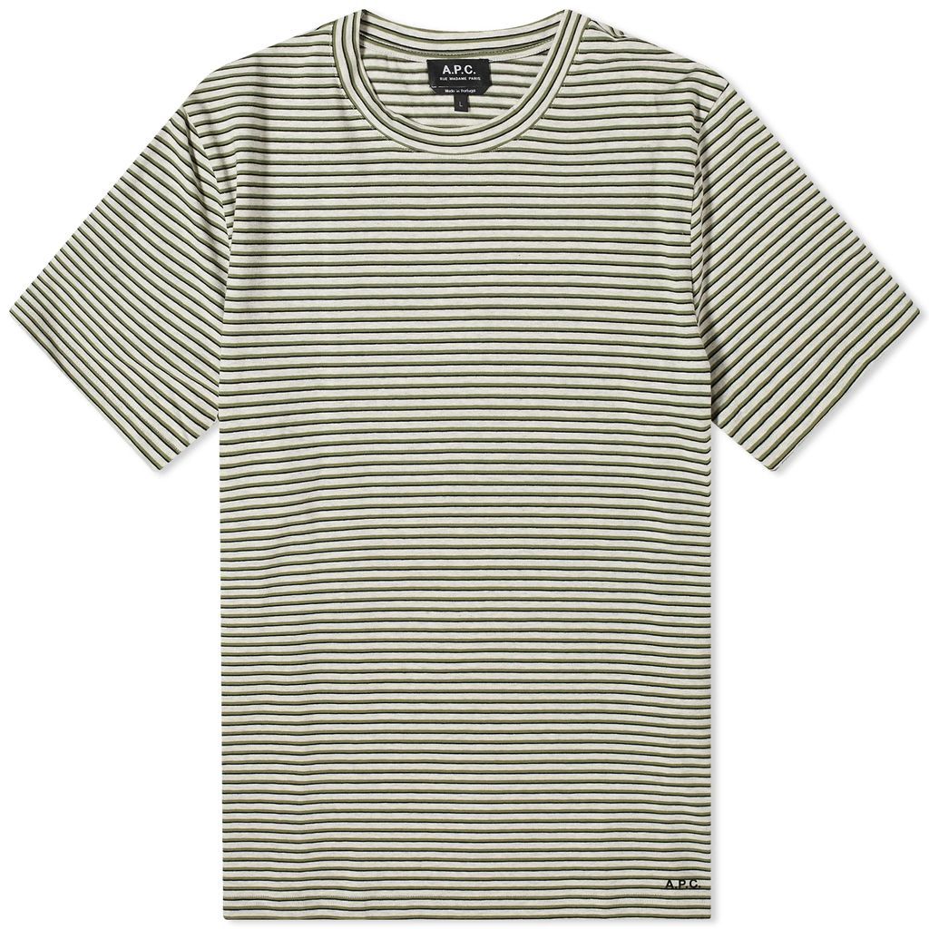 Men's Aymeric Stripe T-Shirt Heather Ecru