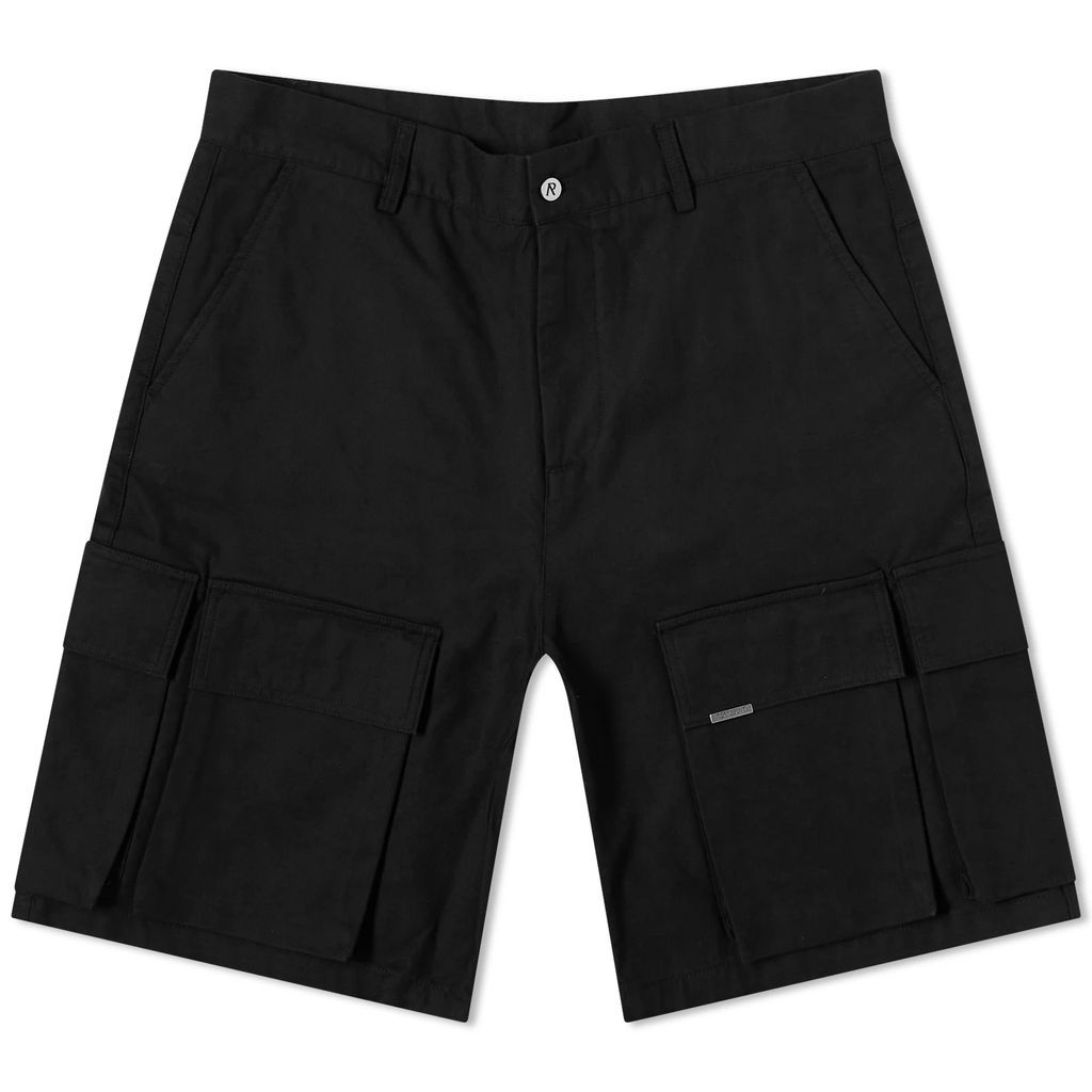 Men's Baggy Cotton Cargo Shorts Black