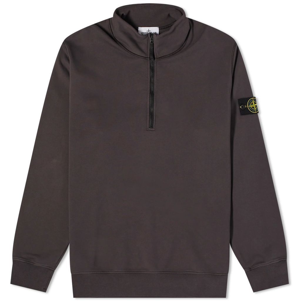 Men's Garment Dyed Half Zip Sweat Charcoal