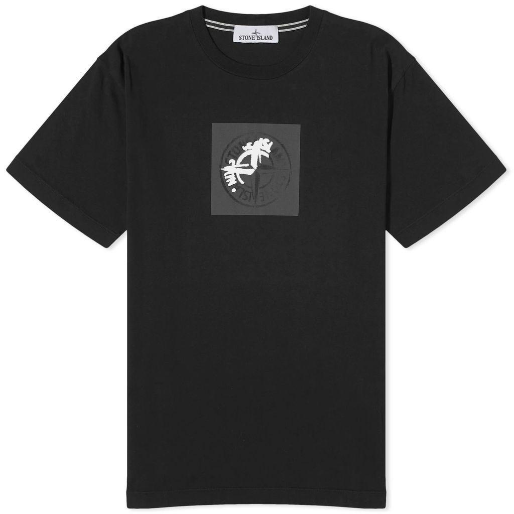 Men's Institutional One Badge Print T-Shirt Black