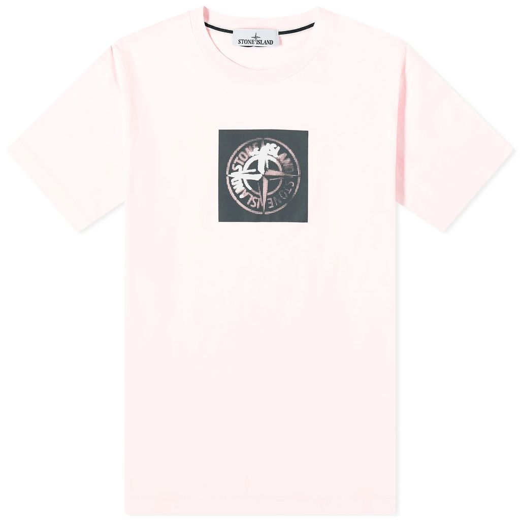 Men's Institutional One Badge Print T-Shirt Pink