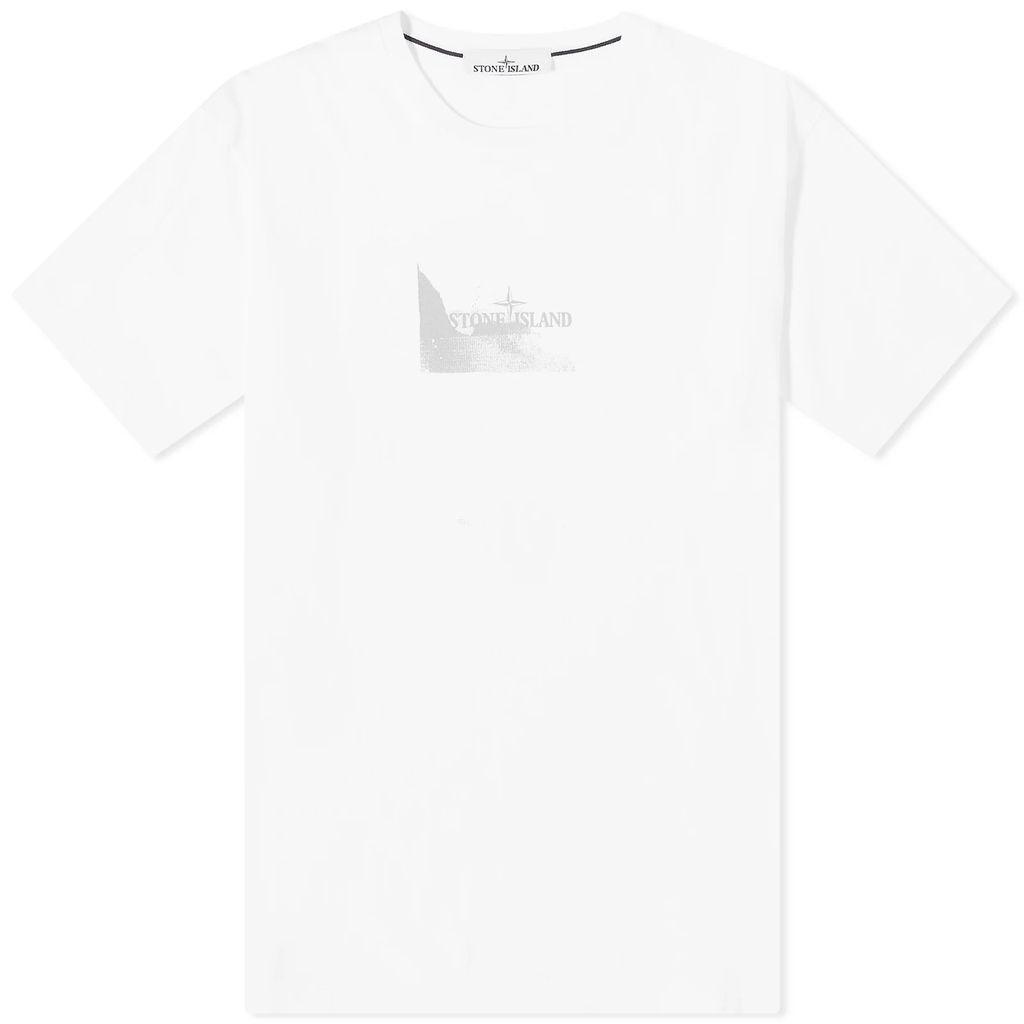Men's Reflective Badge Print T-Shirt White