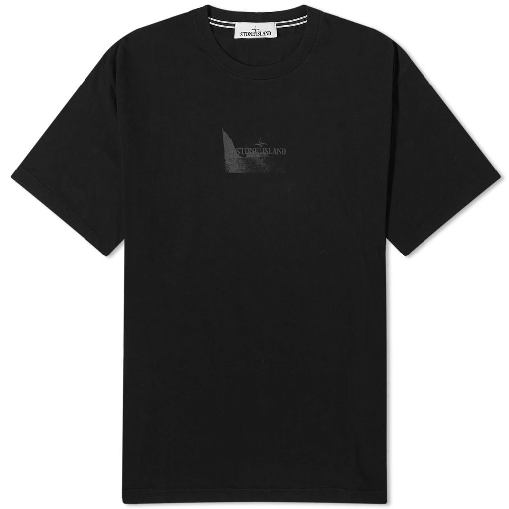 Men's Reflective Badge Print T-Shirt Black