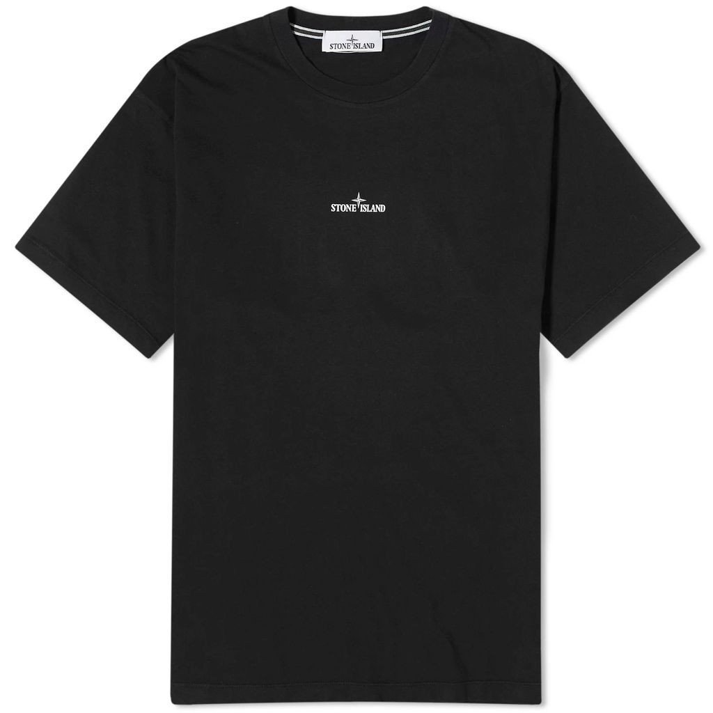 Men's Scratched Print T-Shirt Black