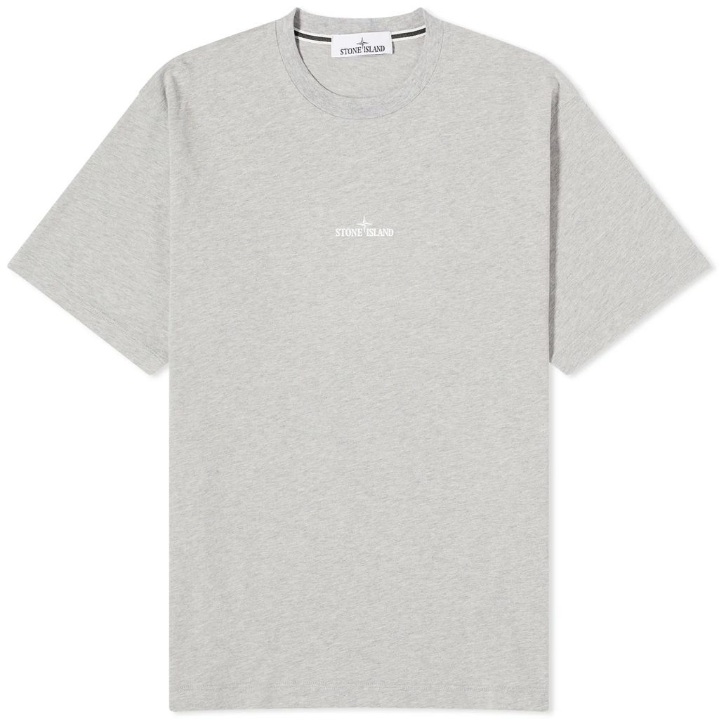 Men's Scratched Print T-Shirt Grey Marl