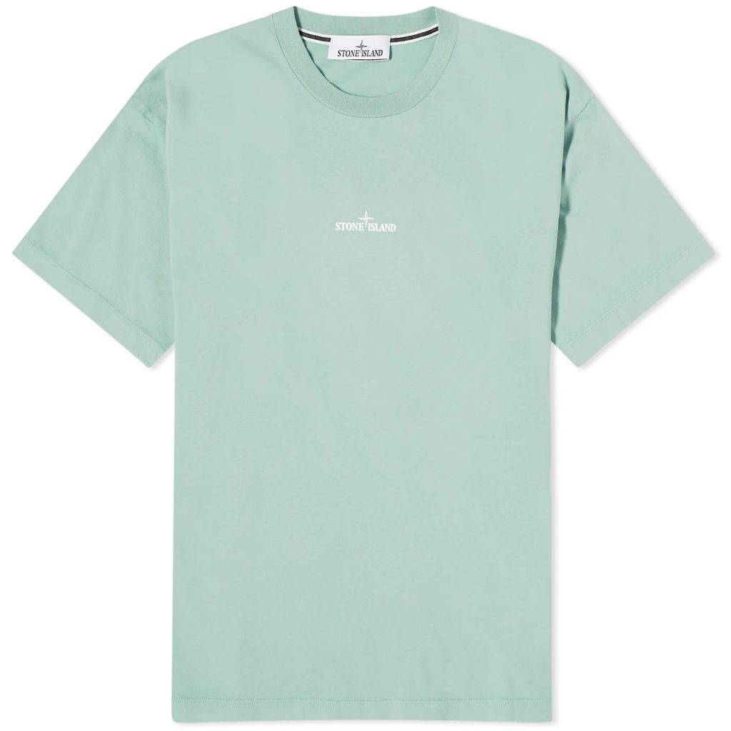 Men's Scratched Print T-Shirt Light Green