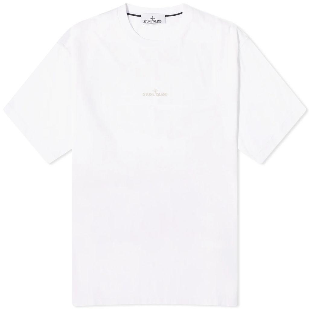 Men's Scratched Print T-Shirt White
