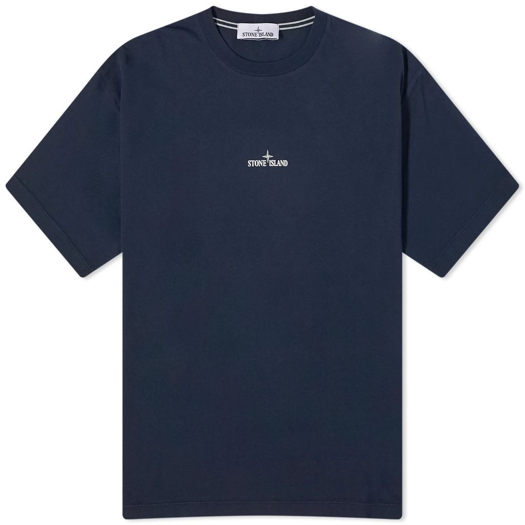 Men's Scratched Print T-Shirt Navy