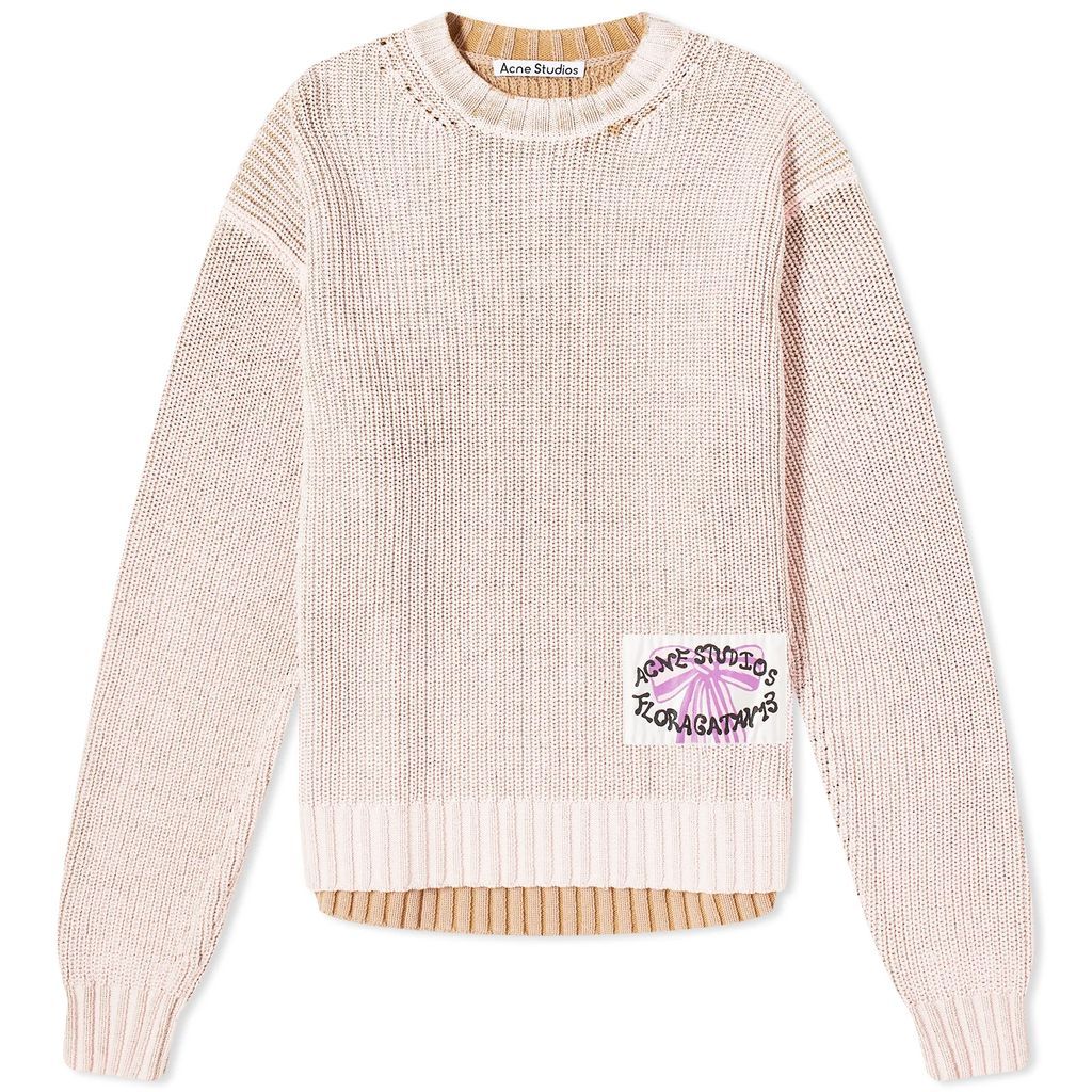 Men's Knitted Jumper Pale Pink/Vintage Beige