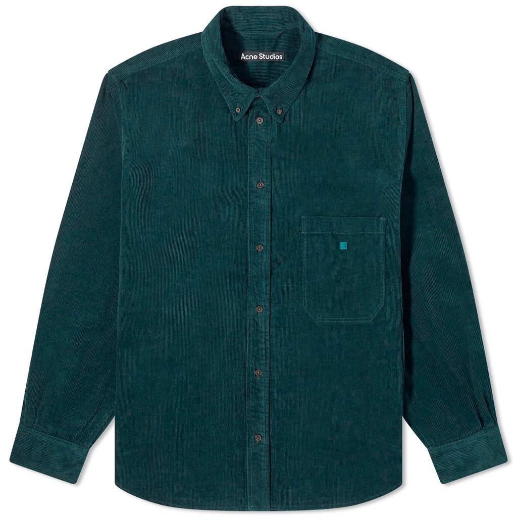 Men's Oday Corduroy Shirt Jacket Night Green