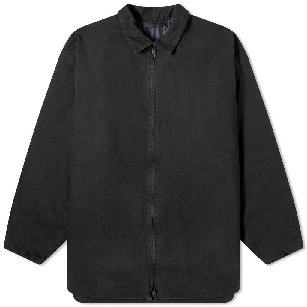 Men's Filled Shirt Jacket Overdye Black Denim