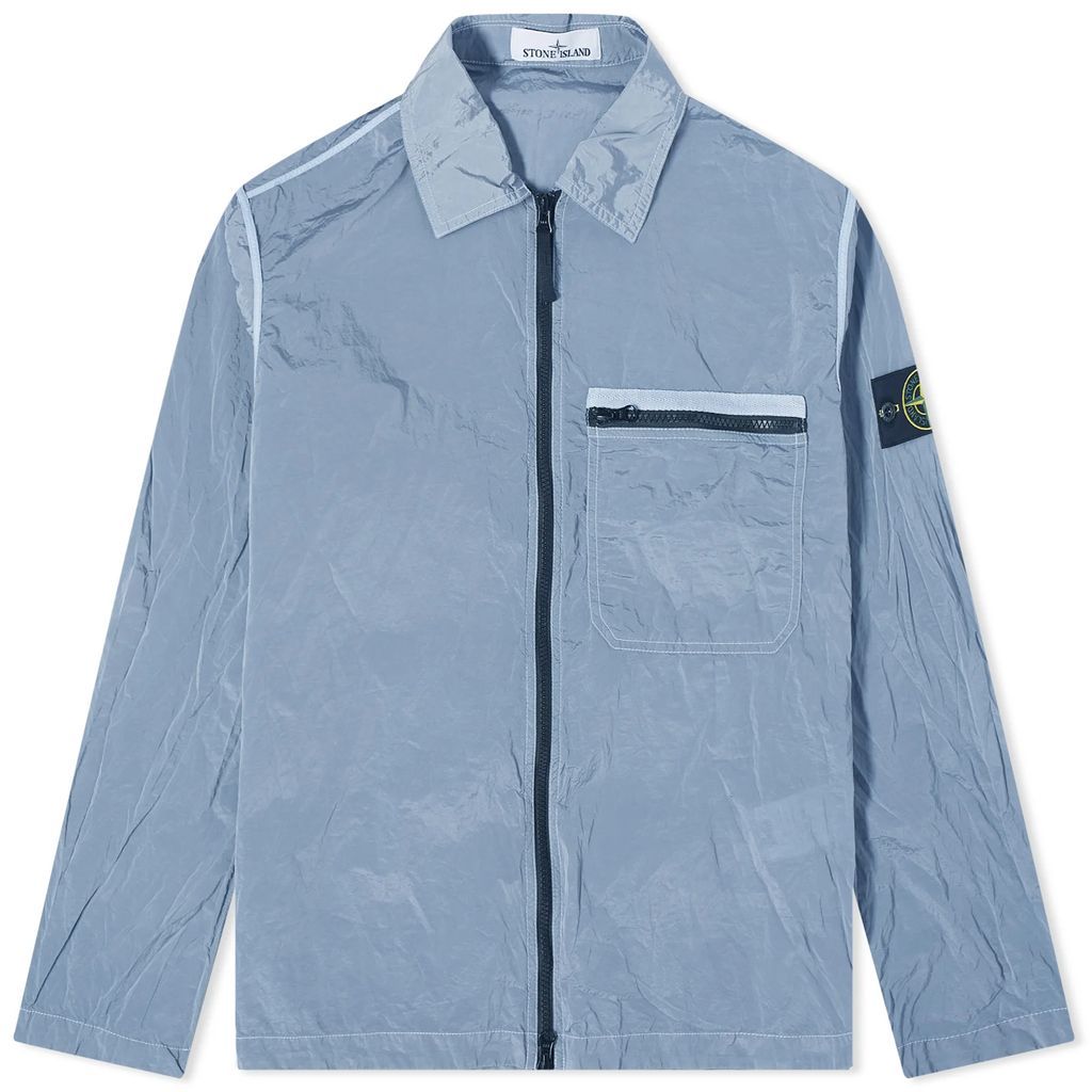 Men's Nylon Metal Shirt Jacket Sky Blue