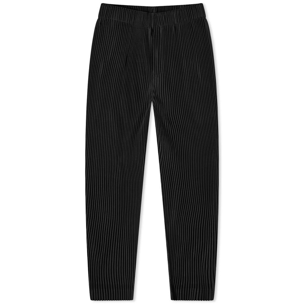 Men's Pleated Tapered Trousers Black
