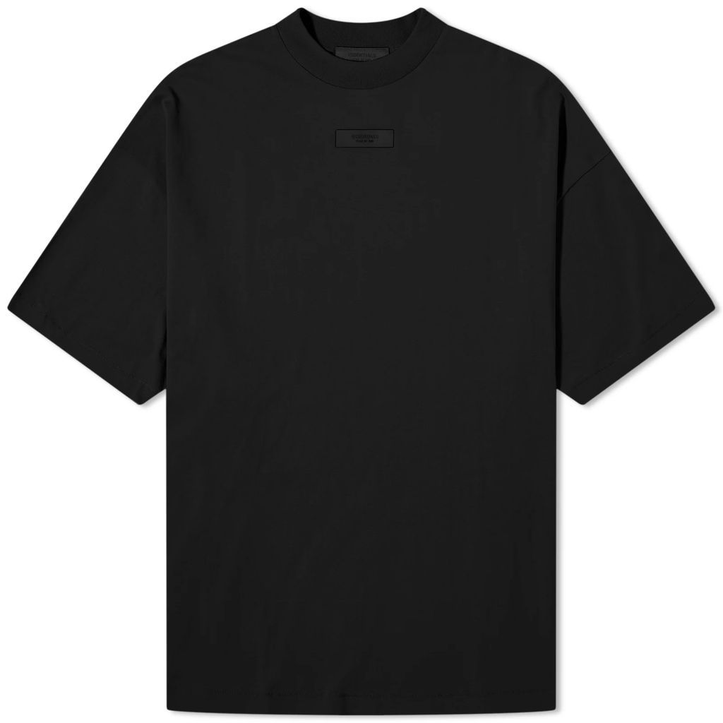 Men's Spring Tab Crew Neck T-Shirt Jet Black