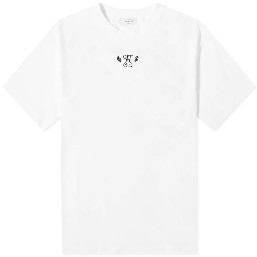 Men's Bandana Arrow Skate T-Shirt White/Black