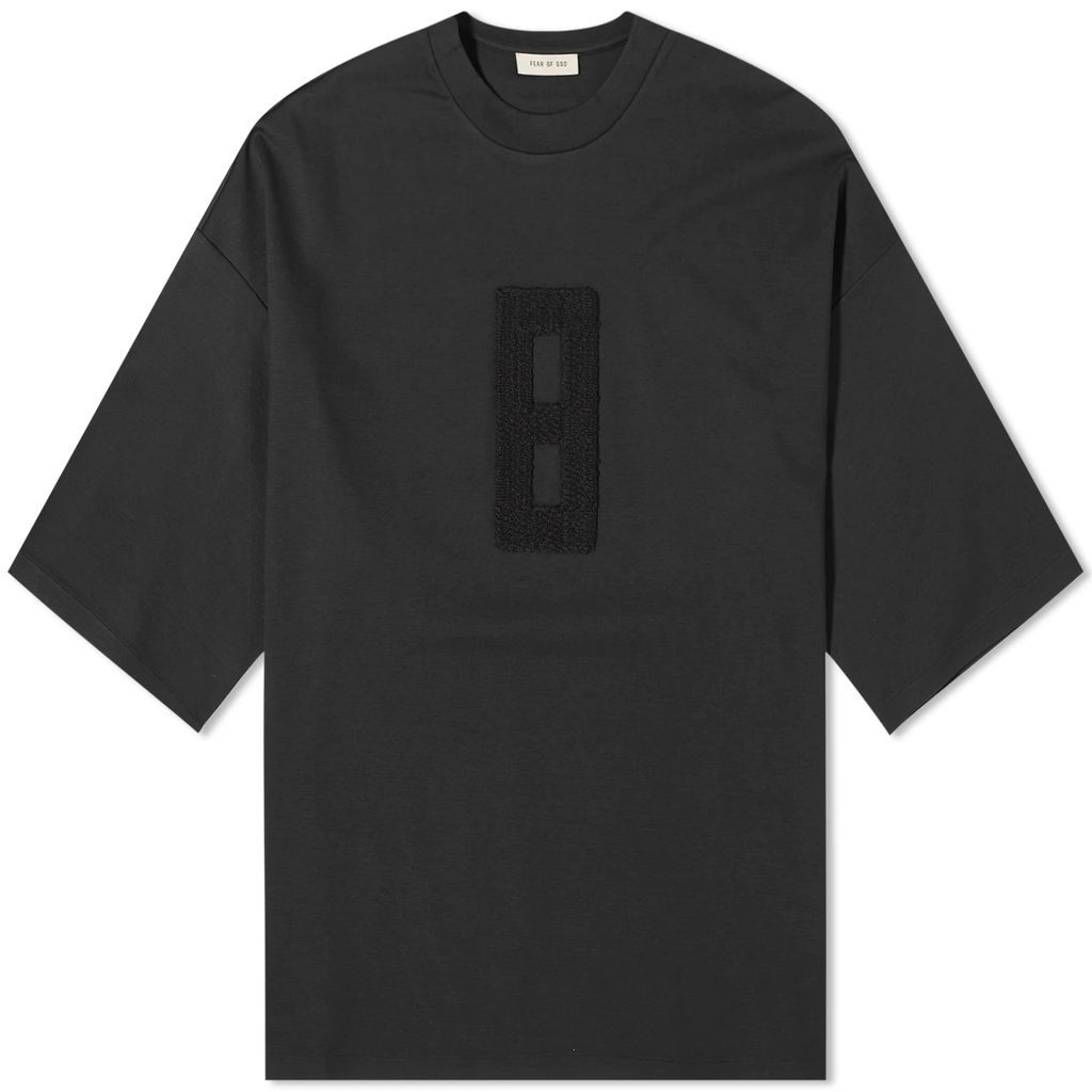 Men's Embroidered 8 Milano T-Shirt Black