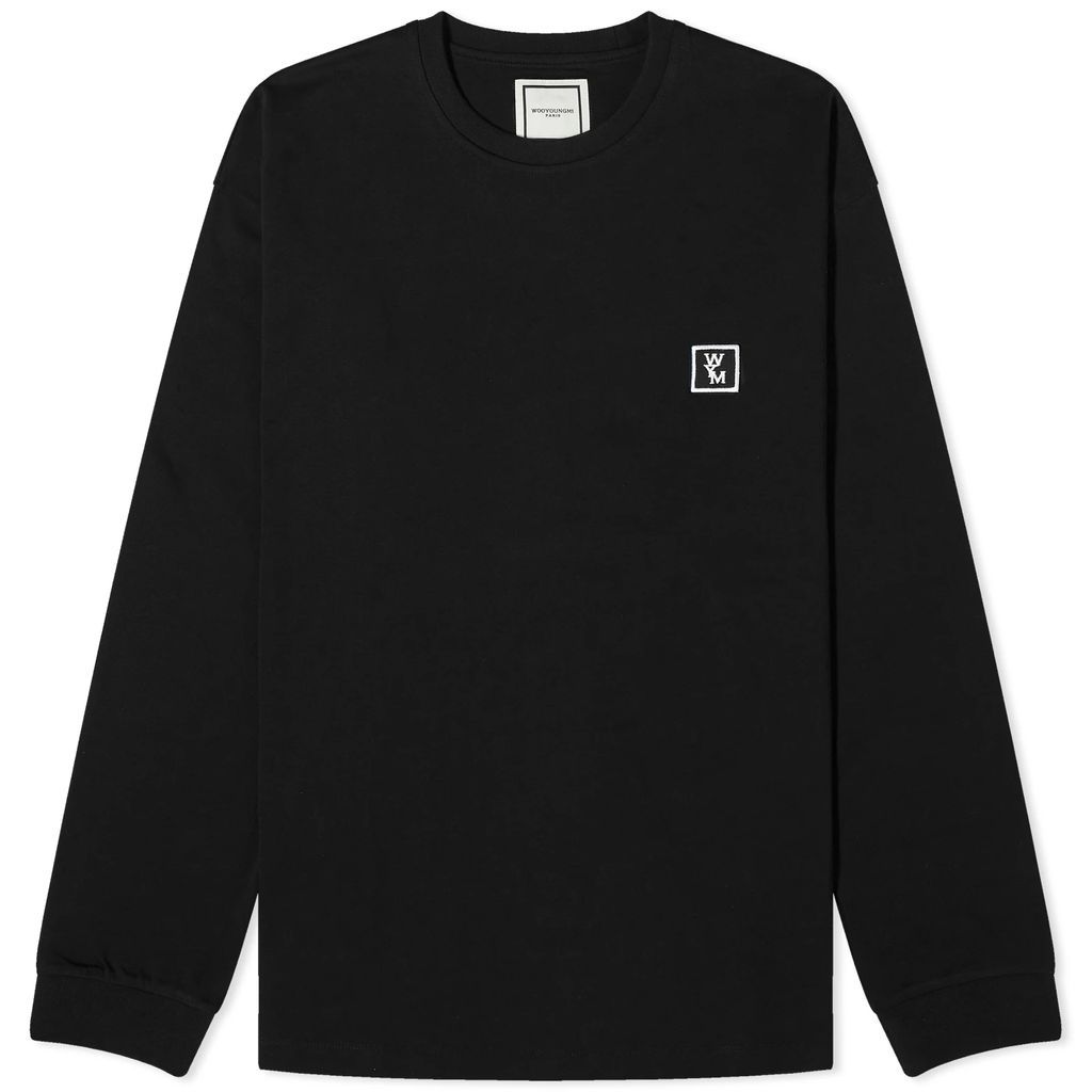 Men's Long Sleeve Back Logo T-Shirt Black