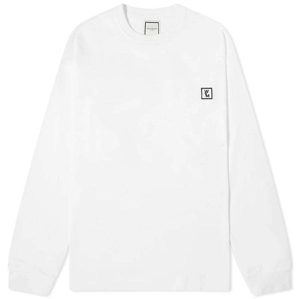 Men's Long Sleeve Back Logo T-Shirt White