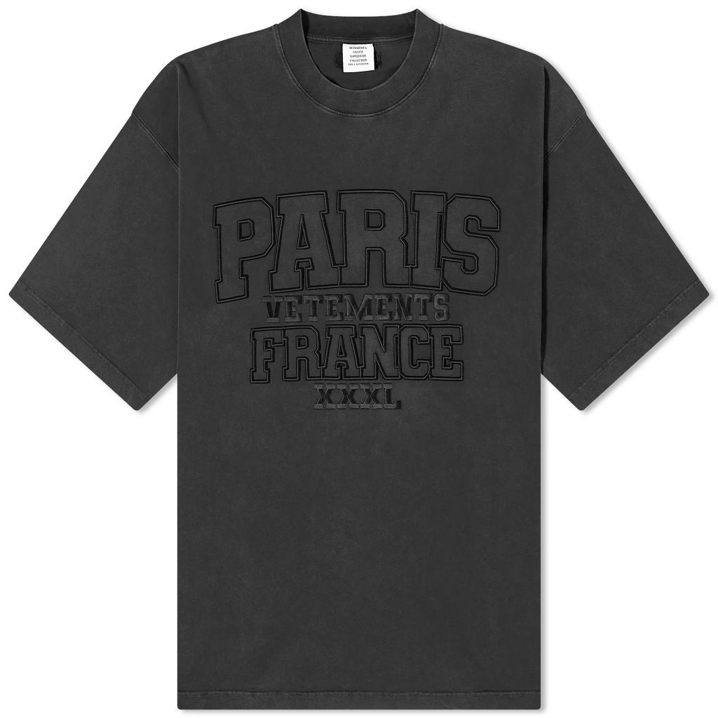 Men's Paris Logo T-Shirt Washed Black