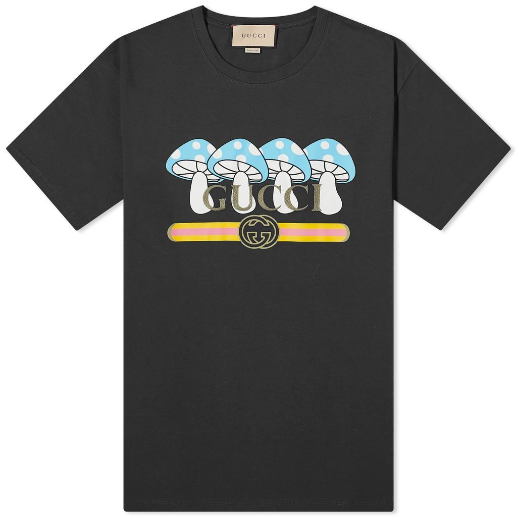 Men's Mushroom Logo T-Shirt Black