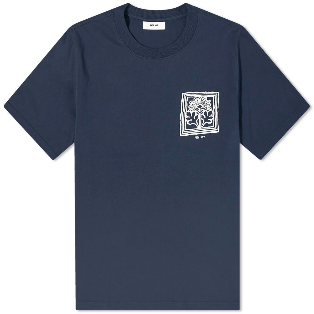 Men's Adam Print T-Shirt Navy Blue