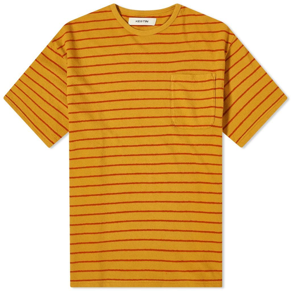 Men's Fly Pocket T-Shirt Ochre/Tangerine Stripe