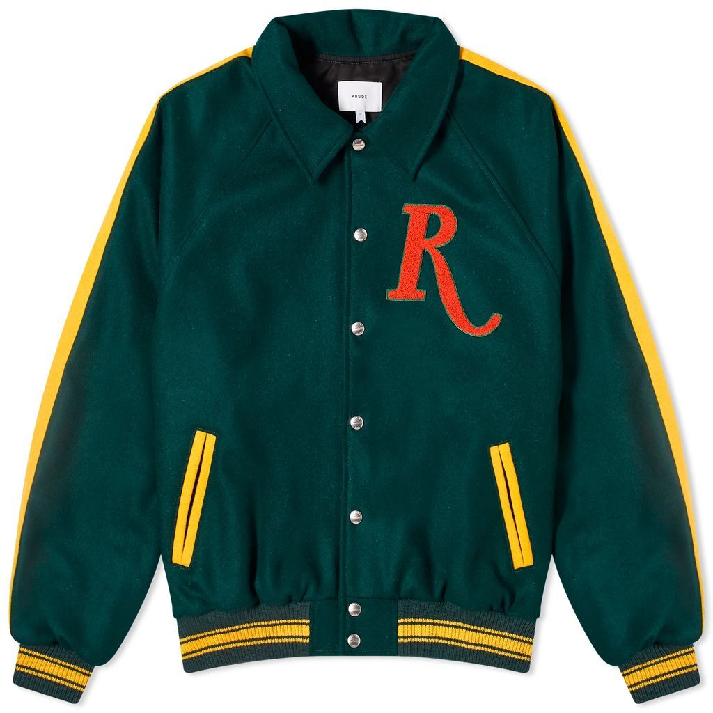 Men's Raglan Varsity Jacket Green