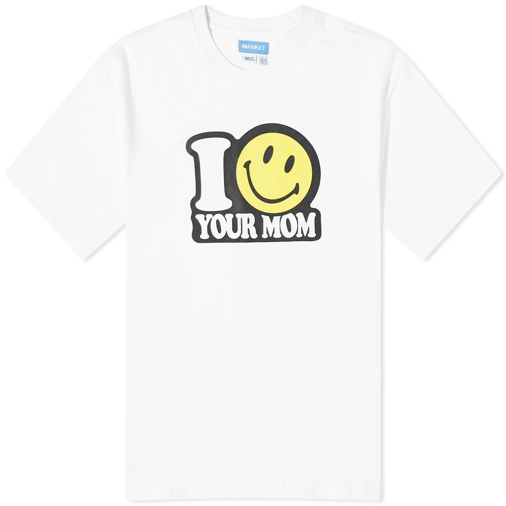 Men's Smiley Your Mom T-Shirt White