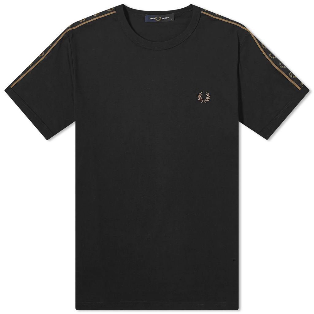 Men's Contrast Tape Ringer T-Shirt Black/Warm Stone