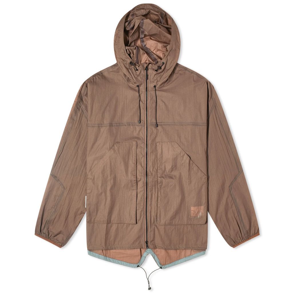 Men's Fishtail Ripstop Hooded Jacket Brown