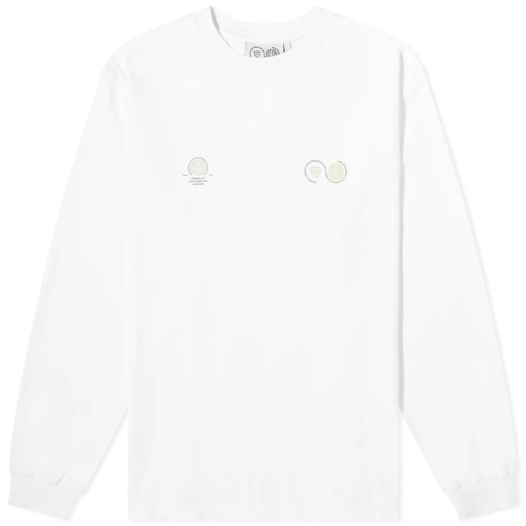Men's Long Sleeve Globe T-Shirt White