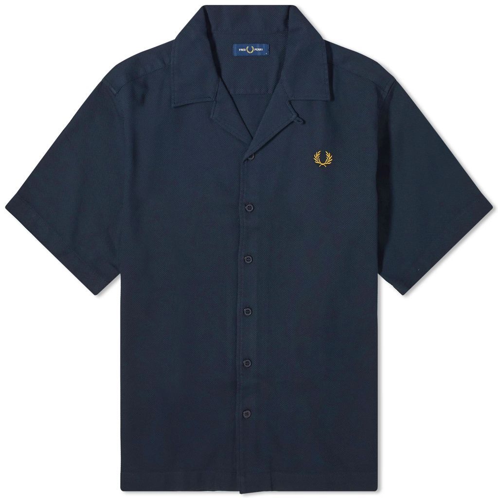 Men's Pique Short Sleeve Vacation Shirt Navy
