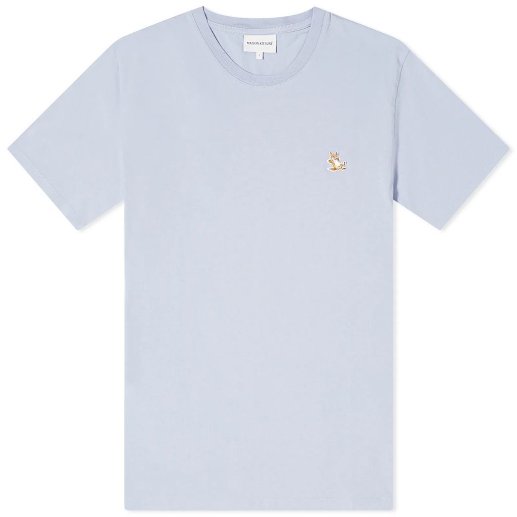 Men's Chillax Fox Patch Regular T-Shirt Beat Blue