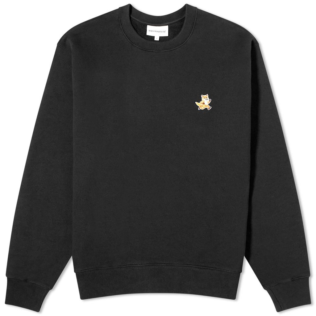 Men's Speedy Fox Patch Crew Sweat Black