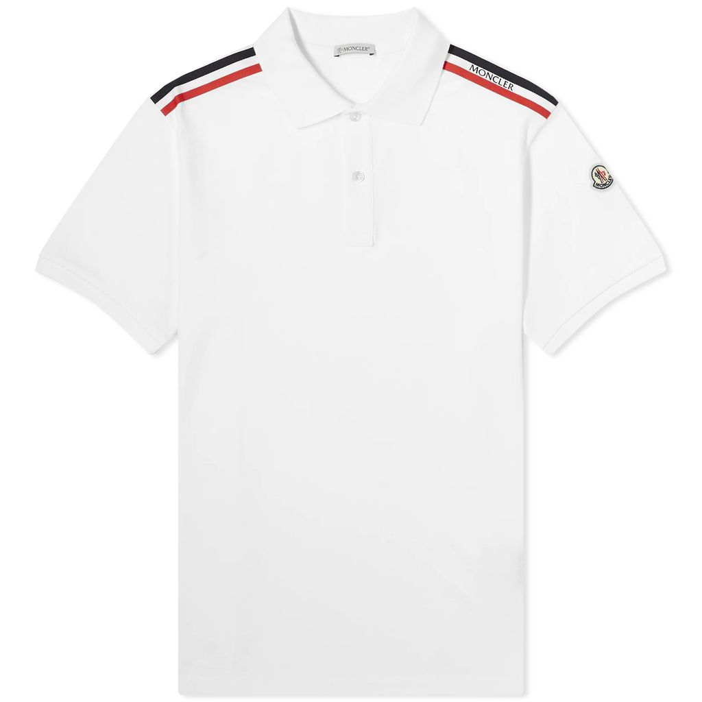 Men's Tricolor Polo Shirt White
