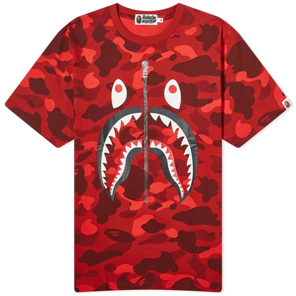 Men's Color Camo Shark T-Shirt Red