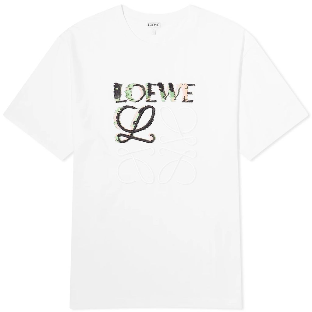 Men's Distorted Logo T-Shirt White/Multi
